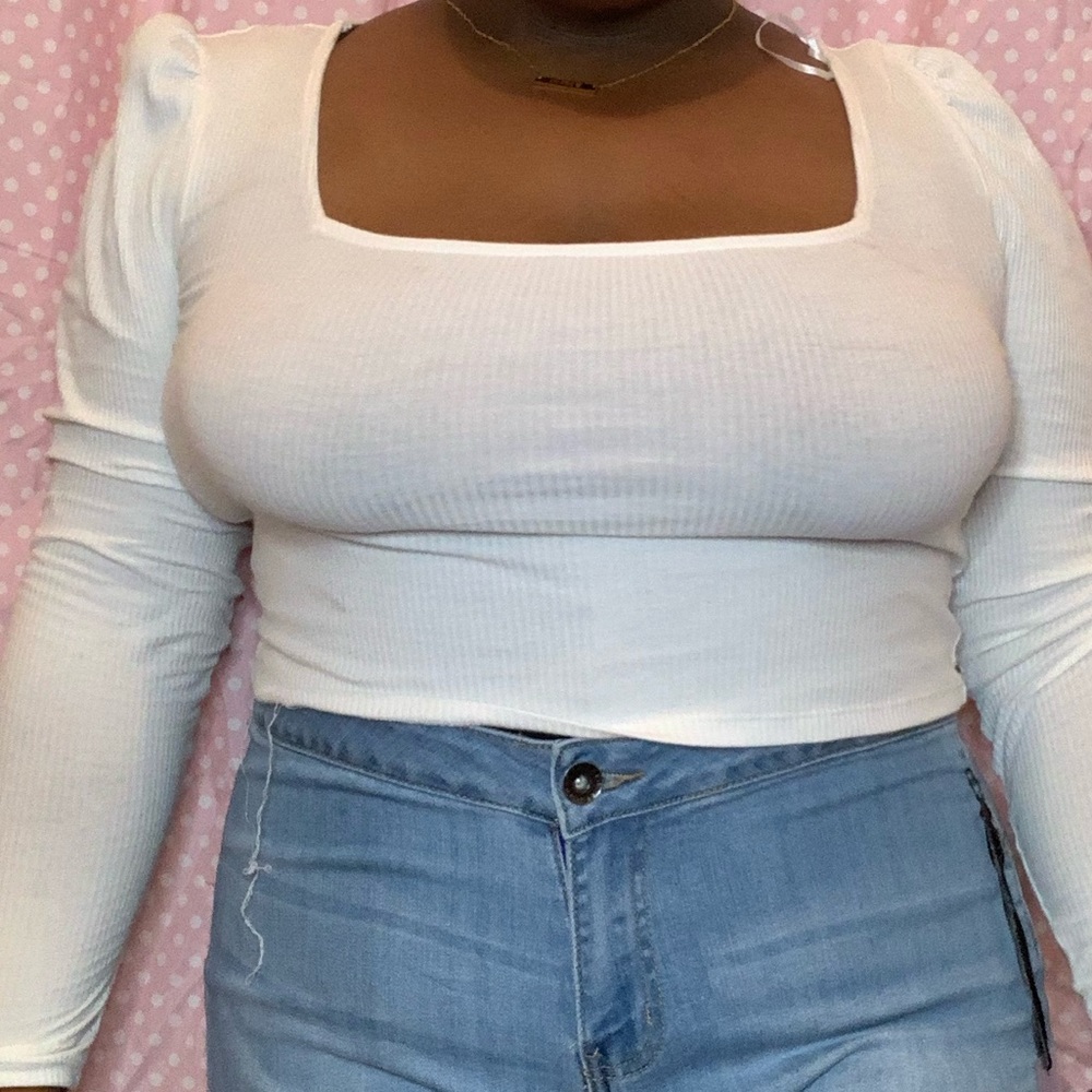 White Long Sleeve H&M Top